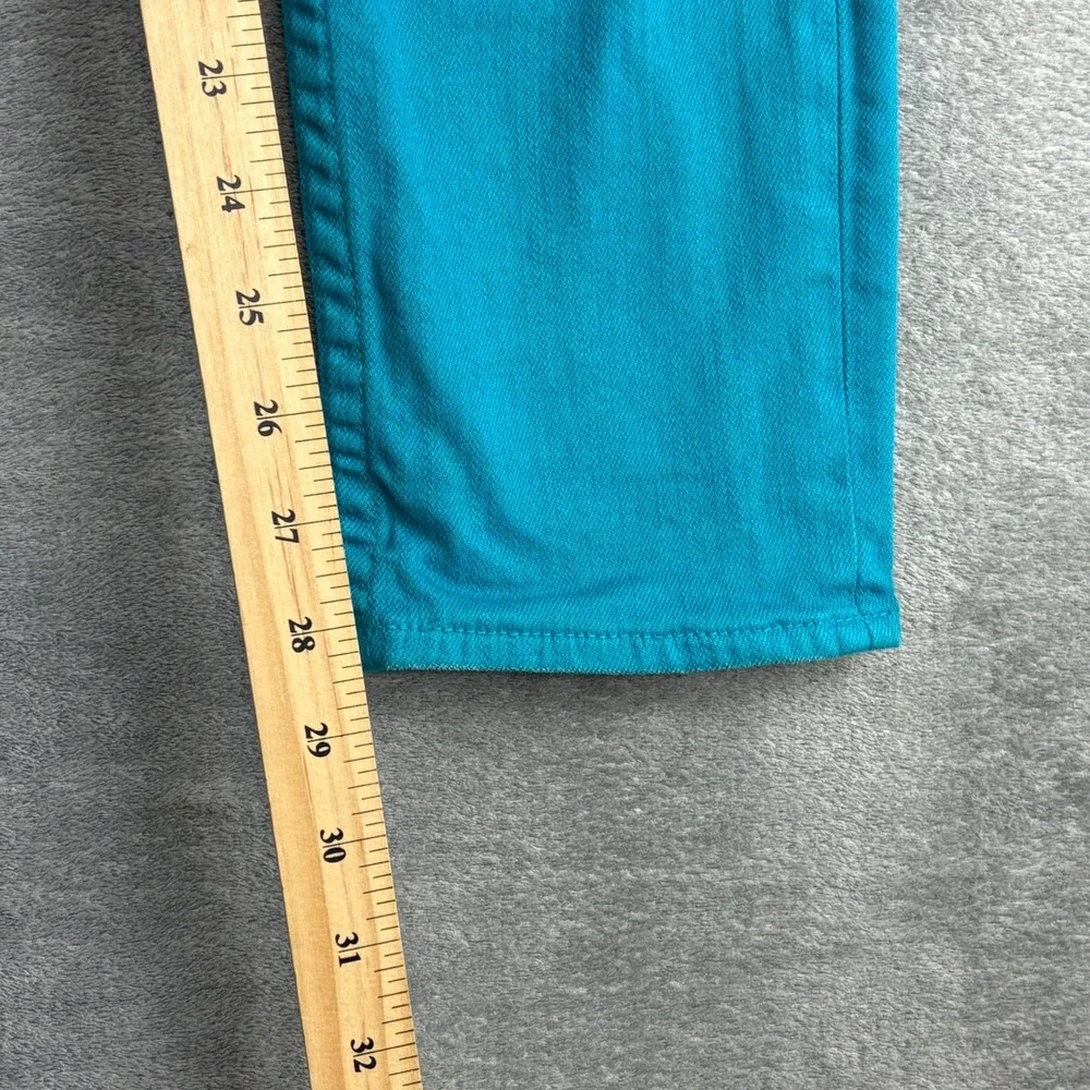 Roxy Women's 9 32x28 Super Skinny Jeans Teal Blue Distressed Retro Grunge Street